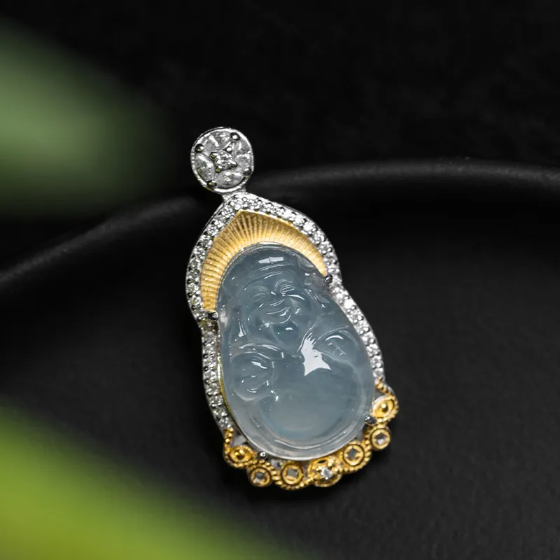 YUANYUXIANG Ice Type Jadeite Necklaces Unisex-3