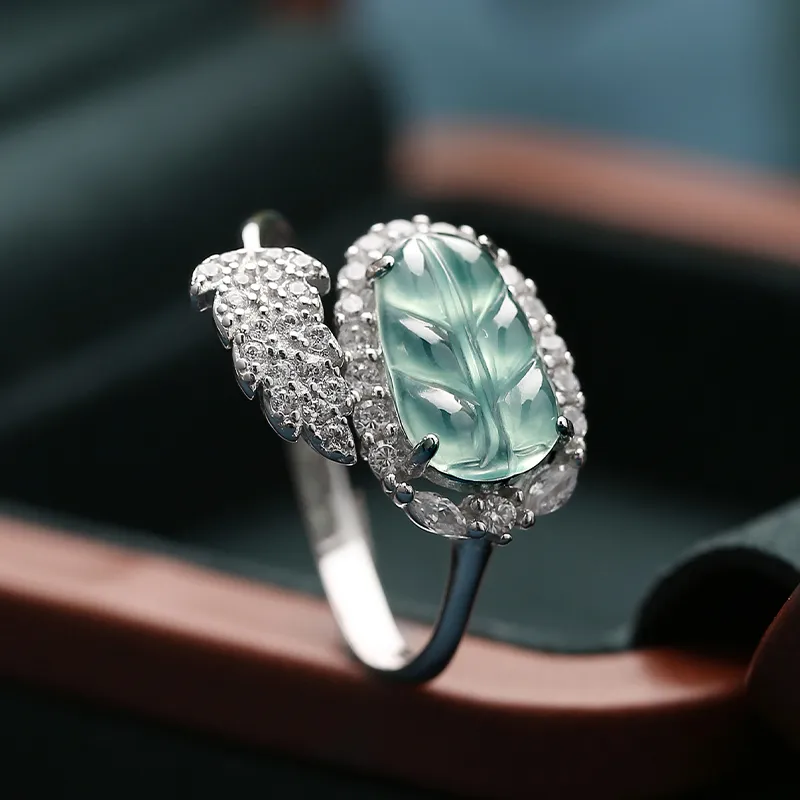 YUANYUXIANG Ice Type Jadeite Rings Women's-3