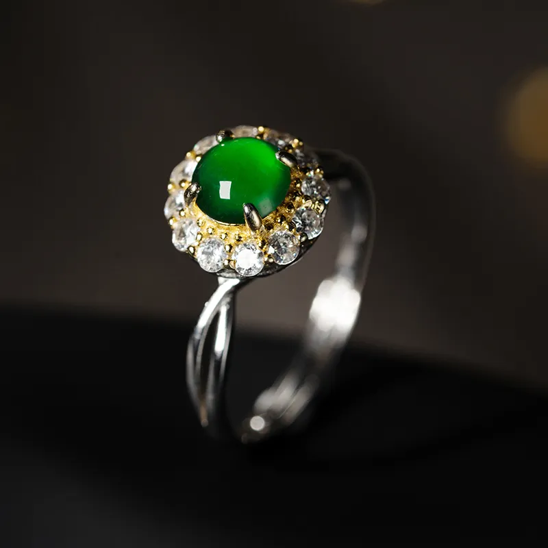 YUANYUXIANG Ice Type Jadeite Rings Women's-5