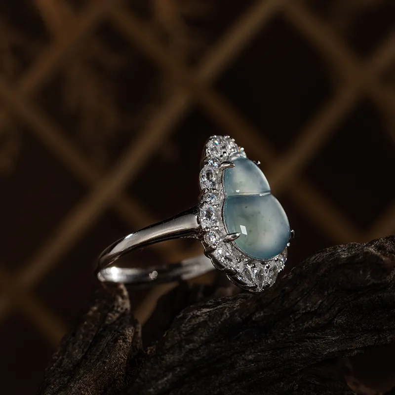 YUANYUXIANG Ice Type Jadeite Rings Women's-4