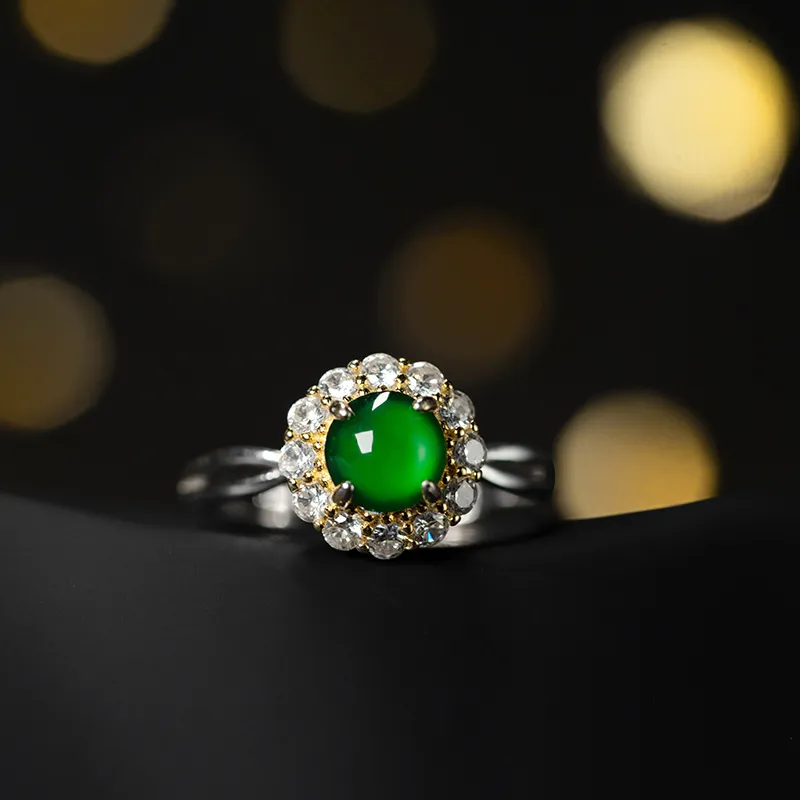 YUANYUXIANG Ice Type Jadeite Rings Women's-3
