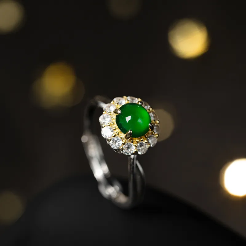 YUANYUXIANG Ice Type Jadeite Rings Women's-6