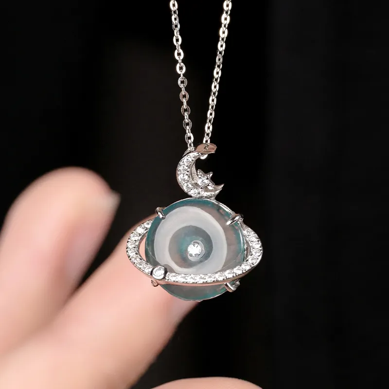 YUANYUXIANG Ice Glutinous Jadeite Necklaces Unisex-2