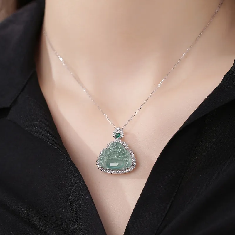 YUANYUXIANG Ice Glutinous Jadeite Necklaces Women's-5