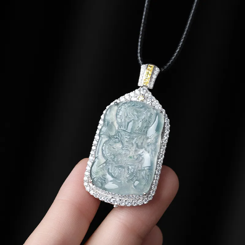 YUANYUXIANG Ice Glutinous Jadeite Necklaces Unisex-4