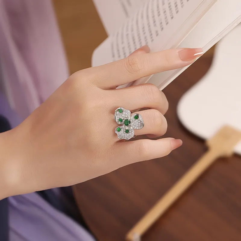 YUANYUXIANG Ice Glutinous Jadeite Rings Women's-2
