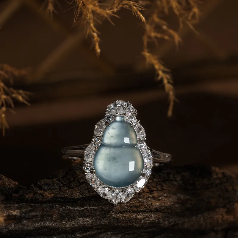 YUANYUXIANG Ice Type Jadeite Rings Women's-3