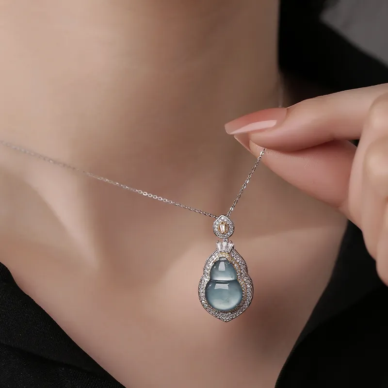 YUANYUXIANG Glutinous Jade Jadeite Necklaces Unisex-3