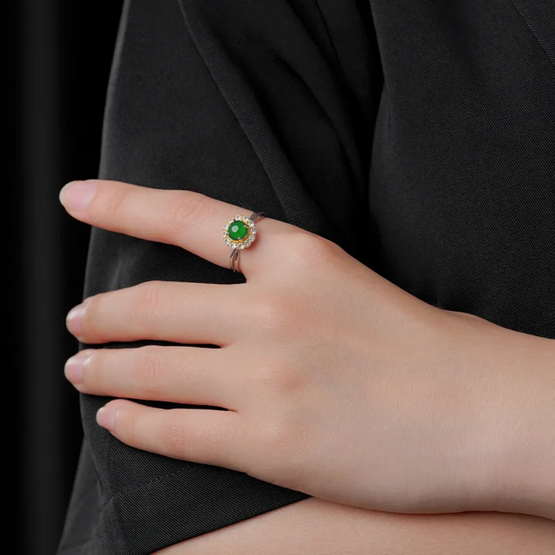 YUANYUXIANG Ice Type Jadeite Rings Women's-1