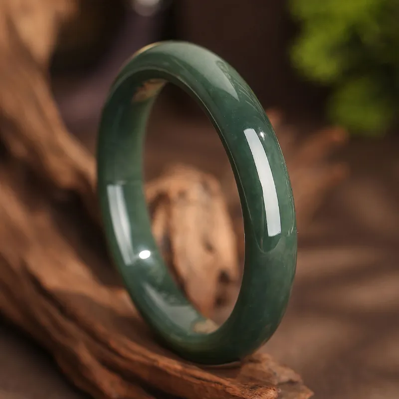YUANYUXIANG Hetian Jade Bangles Green Jade Women's-3