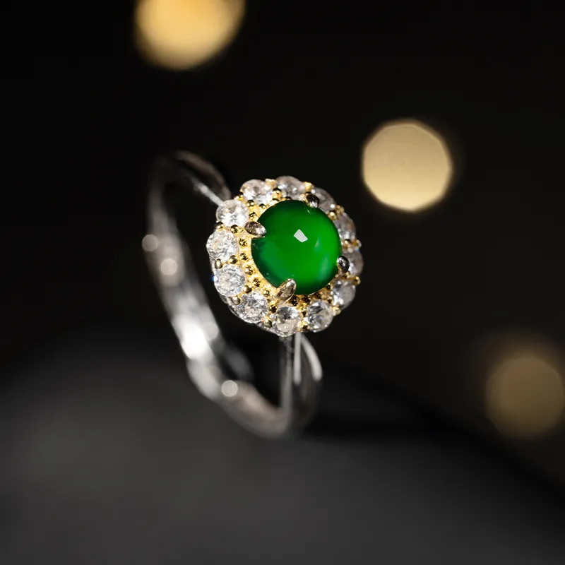YUANYUXIANG Ice Type Jadeite Rings Women's-4