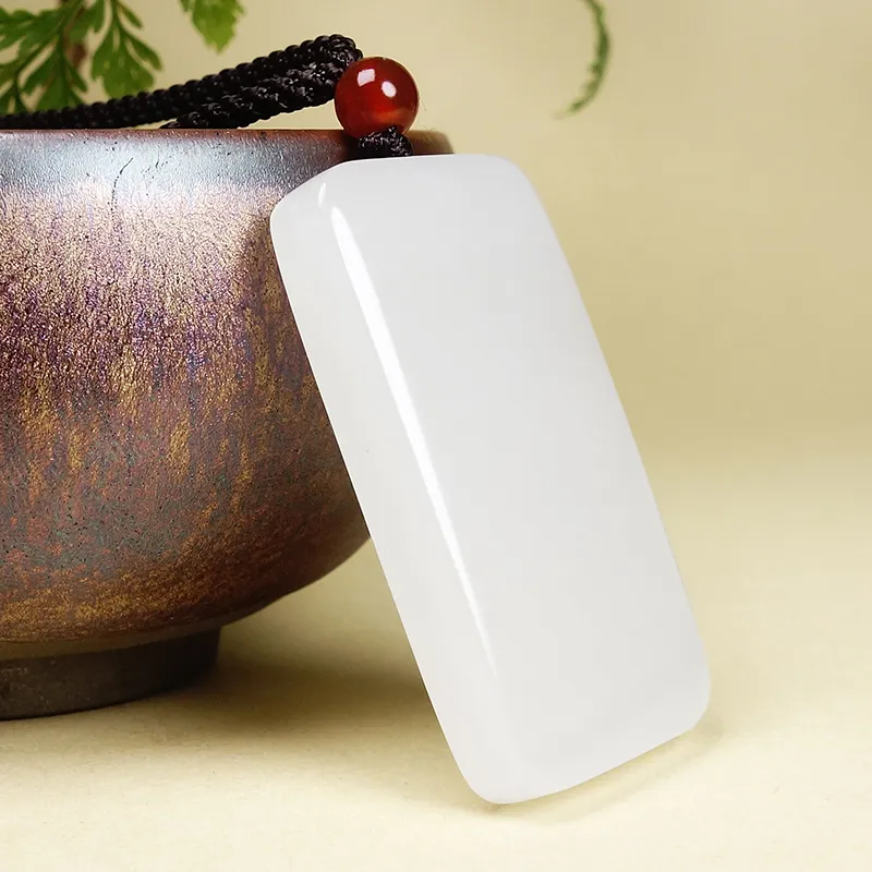 YUYIHUAN Hetian Jade Pendants White Jade Unisex-4