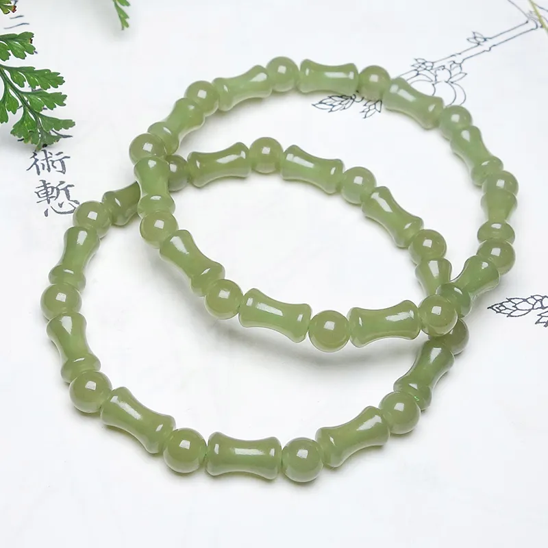 YUYIHUAN Hetian Jade Bracelets Green Jade Unisex-2