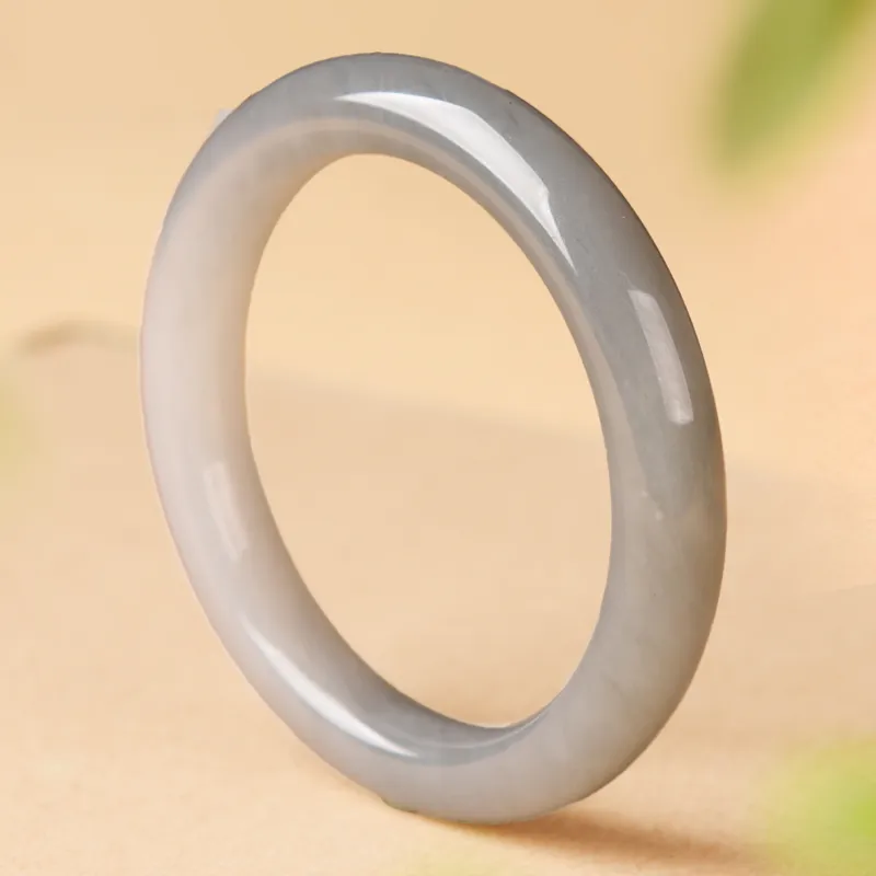 YUYIHUAN Hetian Jade Bangles Smoky Purple Unisex-2