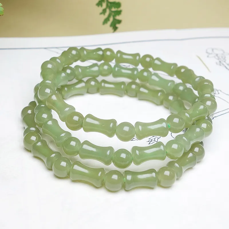 YUYIHUAN Hetian Jade Bracelets Green Jade Unisex-3