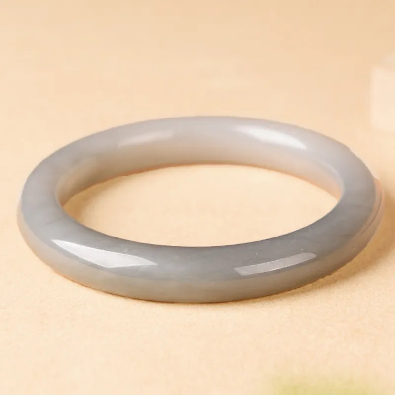 YUYIHUAN Hetian Jade Bangles Smoky Purple Unisex-1