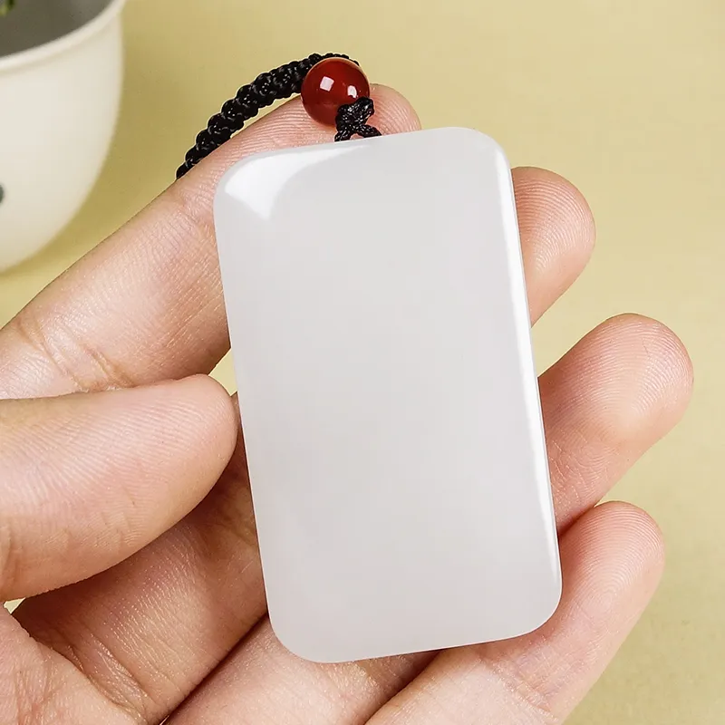 YUYIHUAN Hetian Jade Pendants White Jade Unisex-2