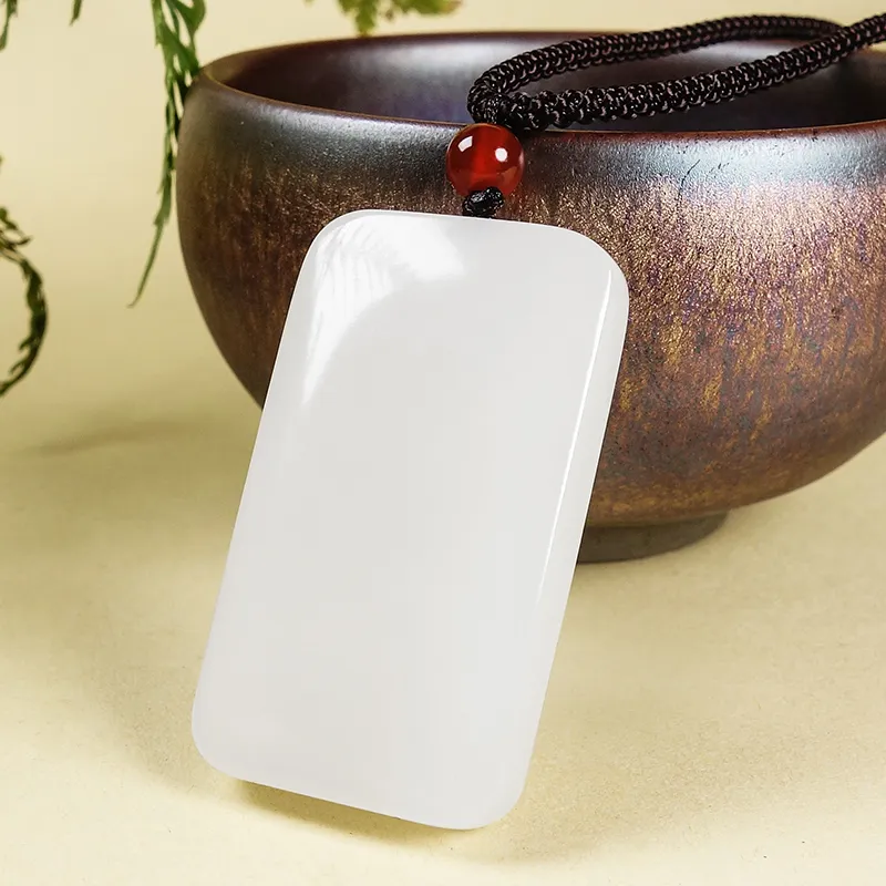 YUYIHUAN Hetian Jade Pendants White Jade Unisex-3