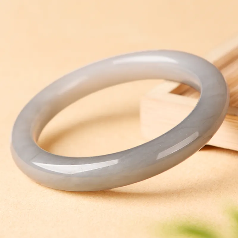 YUYIHUAN Hetian Jade Bangles Smoky Purple Unisex-4