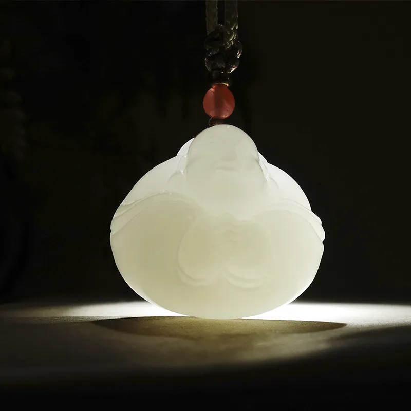 YUYIHUAN Hetian Jade Pendants White Jade Unisex-7