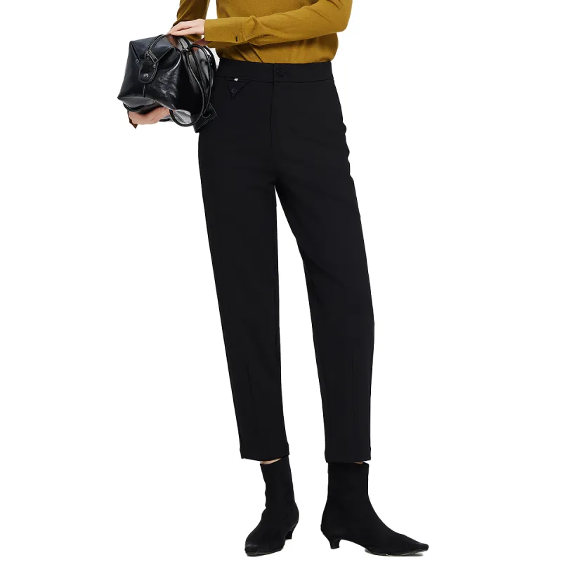 E.BECKY Casual Pants Women's Black-3