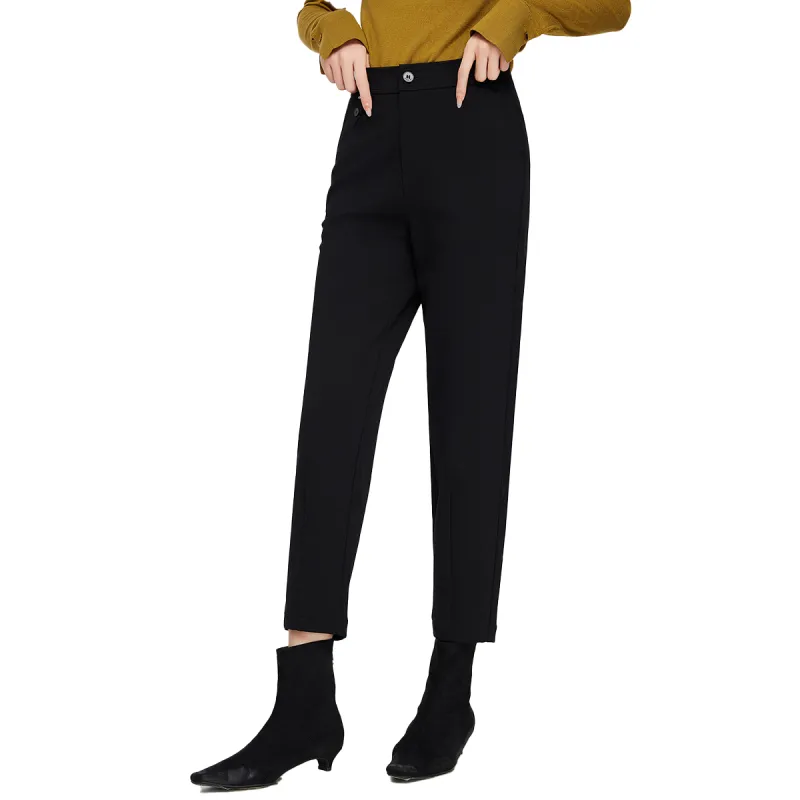 E.BECKY Casual Pants Women's Black-4