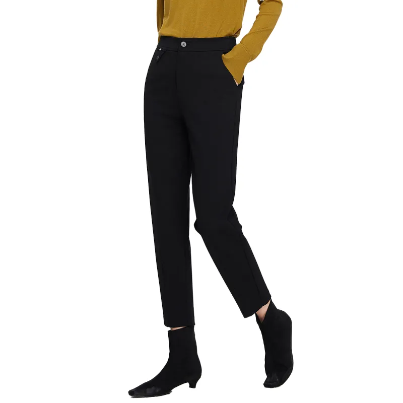 E.BECKY Casual Pants Women's Black-1