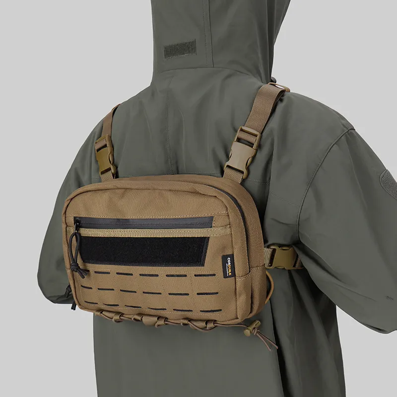 MARDINGTOP DuPont Polyester Sling Bag Trumpets Unisex Khaki/Black-3