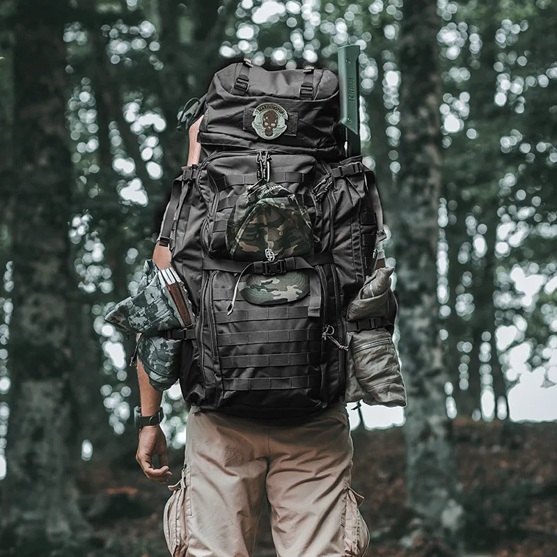 MARDINGTOP Cudora Fabric Backpack Large Size Unisex Khaki/Black-10