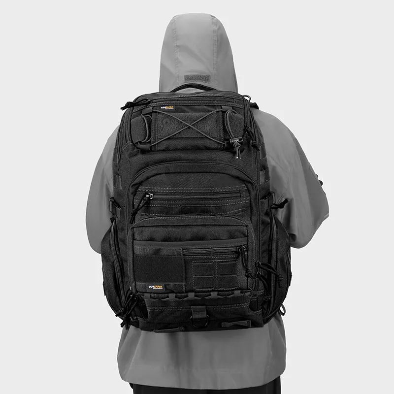 MARDINGTOP CORDURA Fabric MOLLE Expansion Accessories Side Bag Unisex Khaki/Black-8