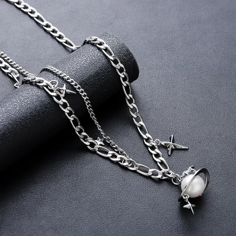 KwOnline Titanium Steel Necklaces Unisex-1