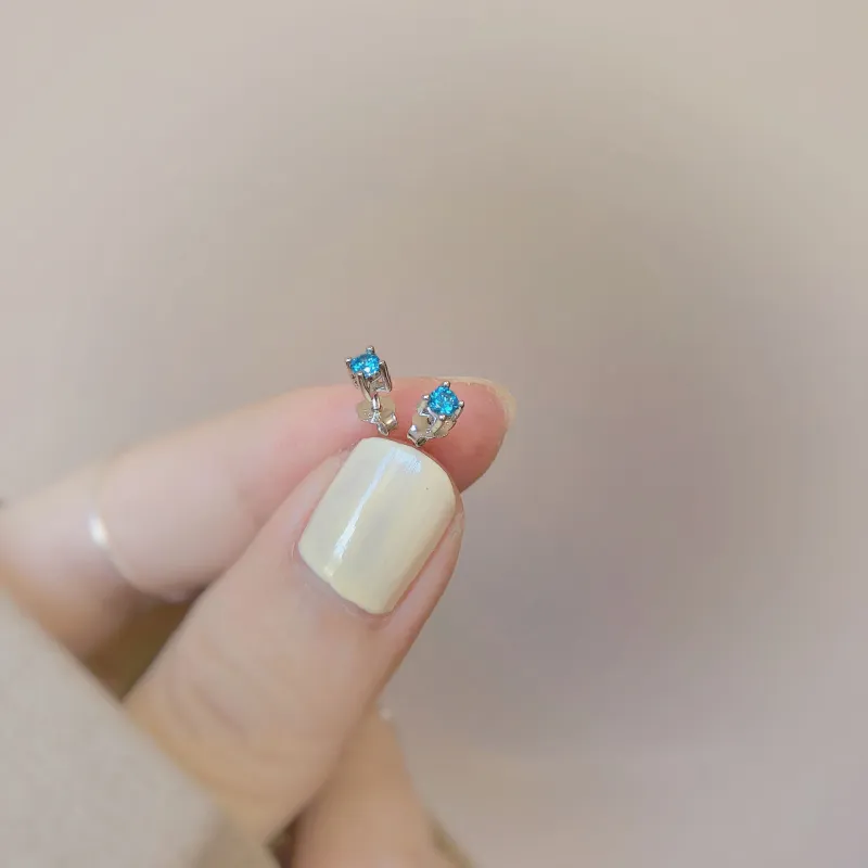 KwOnline S925 Silver Stud Earrings Unisex-3
