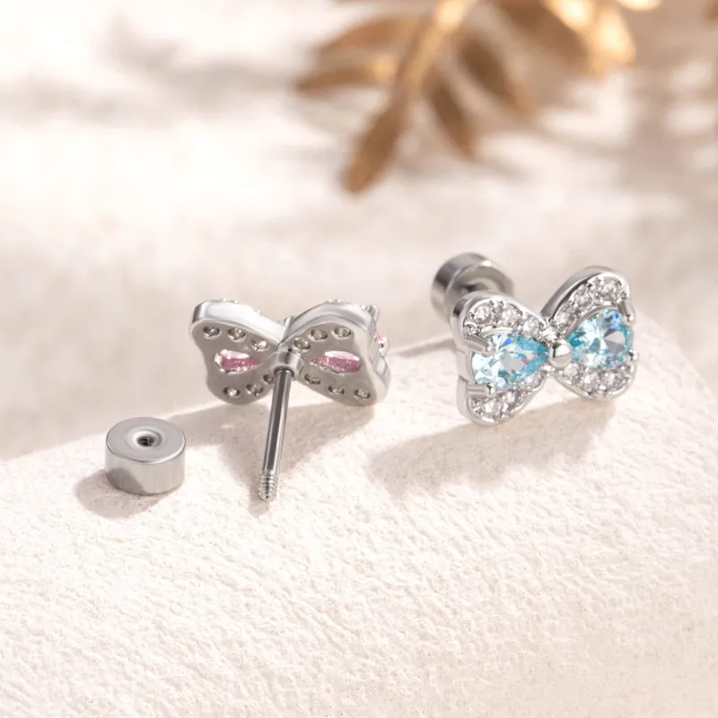 KwOnline Titanium Steel Stud Earrings Women's-1
