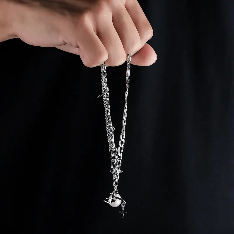 KwOnline Titanium Steel Necklaces Unisex-2