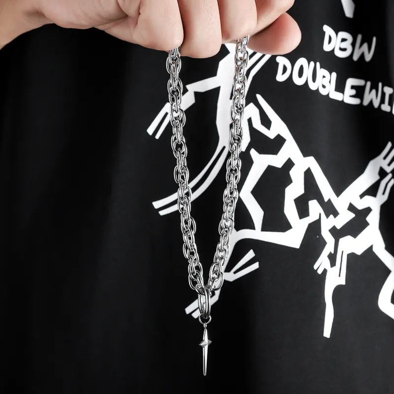 KwOnline Titanium Steel Necklaces Unisex-2