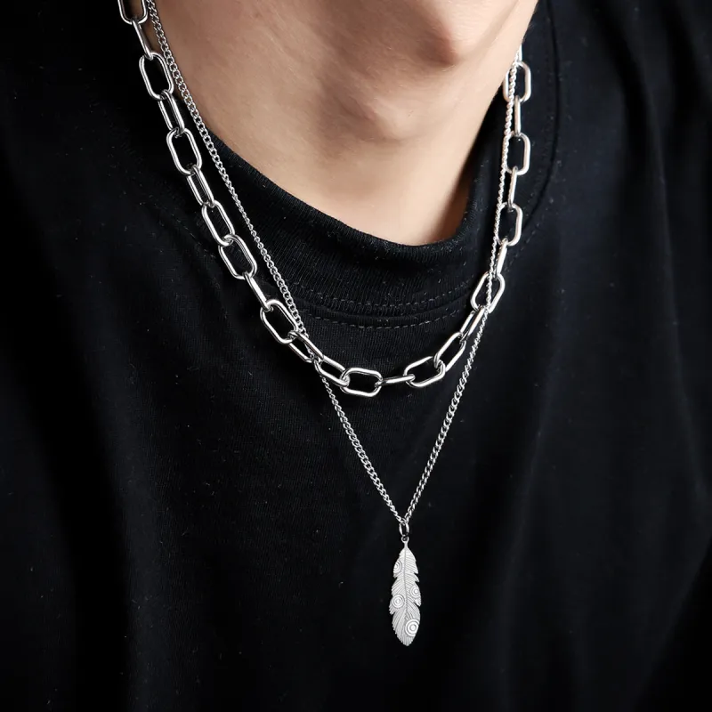 KwOnline Titanium Steel Necklaces Unisex-1