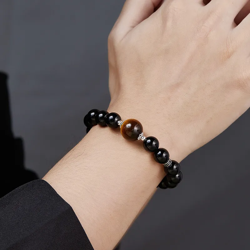 KwOnline Obsidian Bracelets Men's-3