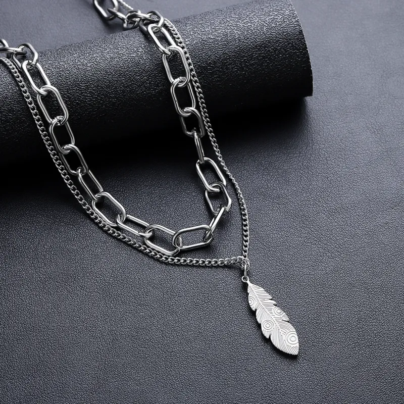 KwOnline Titanium Steel Necklaces Unisex-2