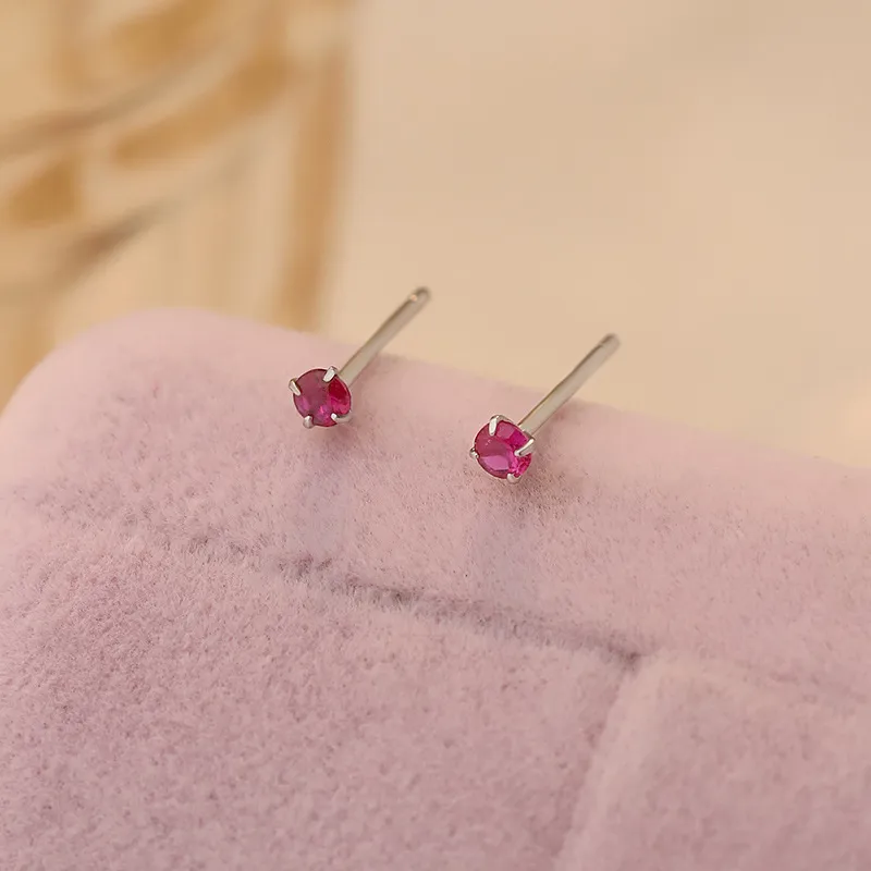 KwOnline S999 Fine Silver Stud Earrings Women's-1