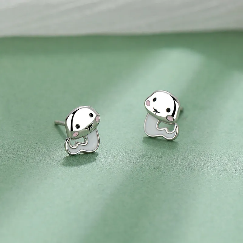 KwOnline S999 Fine Silver Stud Earrings Women's-4