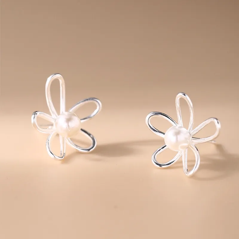 KwOnline S925 Silver Stud Earrings Women's-3