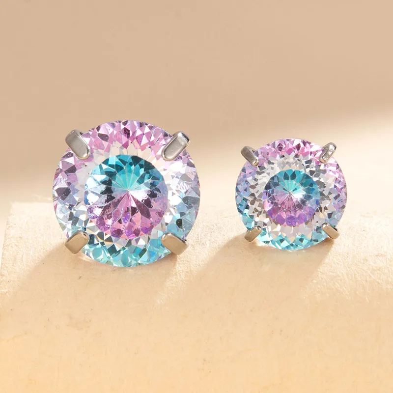 KwOnline Titanium Steel Stud Earrings Unisex-1