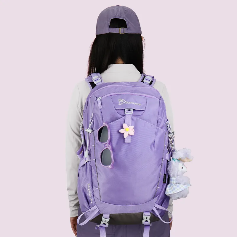 MOUNTAINTOP Nylon Backpack Women's Purple/Pink-2