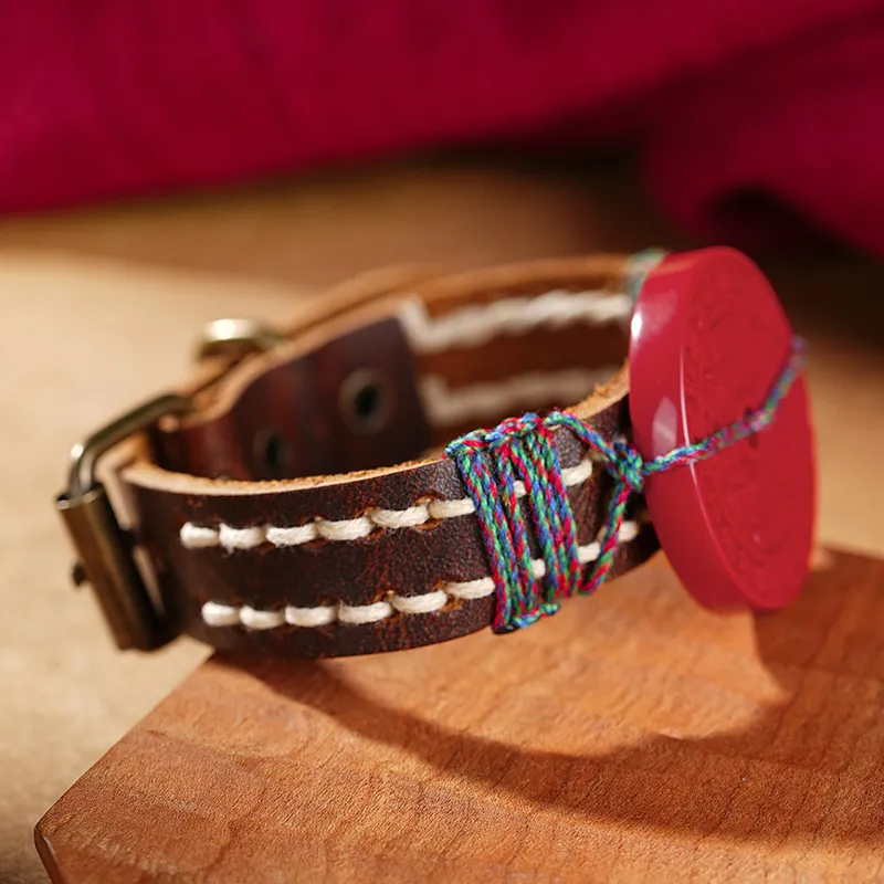 ZHANGKAKA Cinnabar Wristbands Unisex-2