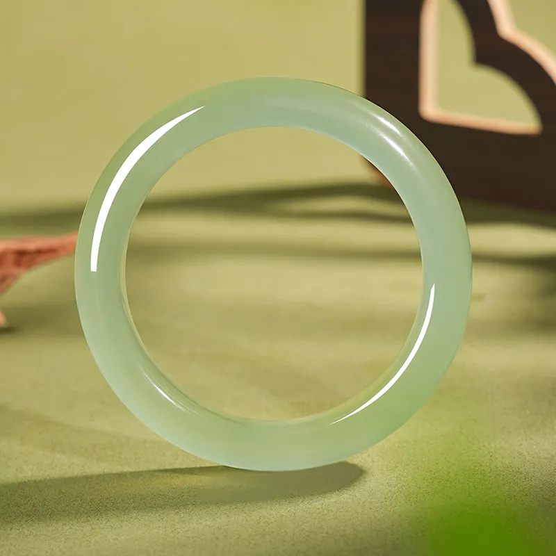 ZHANGKAKA Serpentine Jade Bangles Women's-3