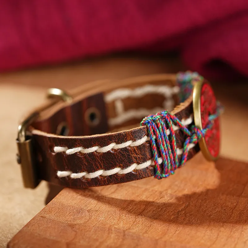 ZHANGKAKA Cinnabar Wristbands Unisex-7