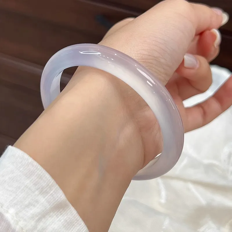 ZHANGKAKA Agate Bangles Women's-4