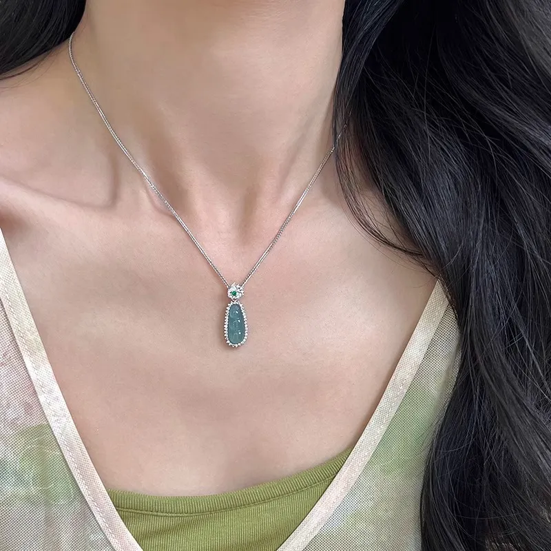 ZHANGKAKA Ice Glutinous Necklaces Women's-4