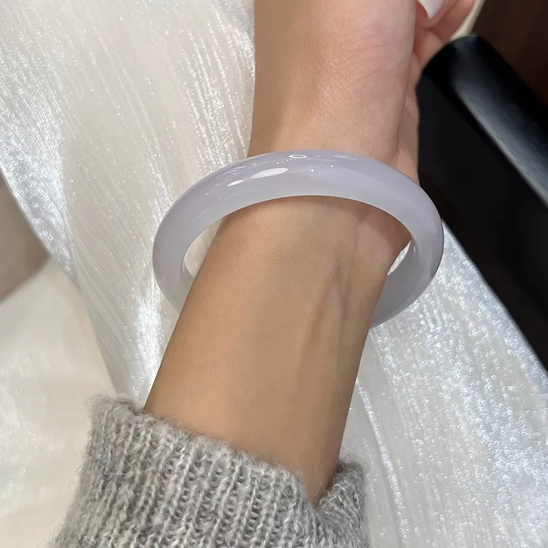 ZHANGKAKA Agate Bangles Women's-4