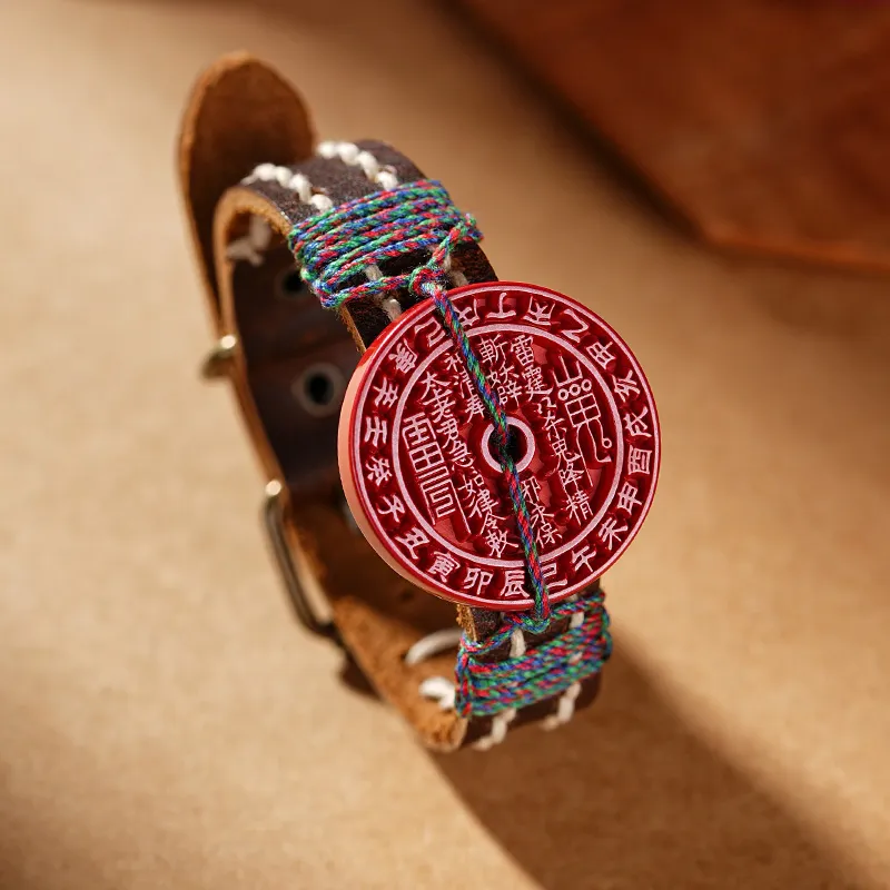 ZHANGKAKA Cinnabar Wristbands Unisex-1